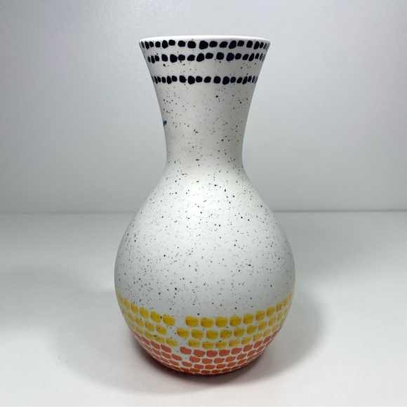 Rare Anthropologie Speckled Ceramic Bird Duck Trumpet Bouquet Flower Vase Decor - Picture 5 of 13